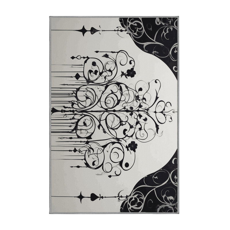 Tapis de fougère voilé, Rectangulaire 3 pi x 5 pi