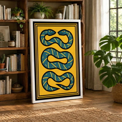 Three Serpents Art Deco - Wrapped Canvas