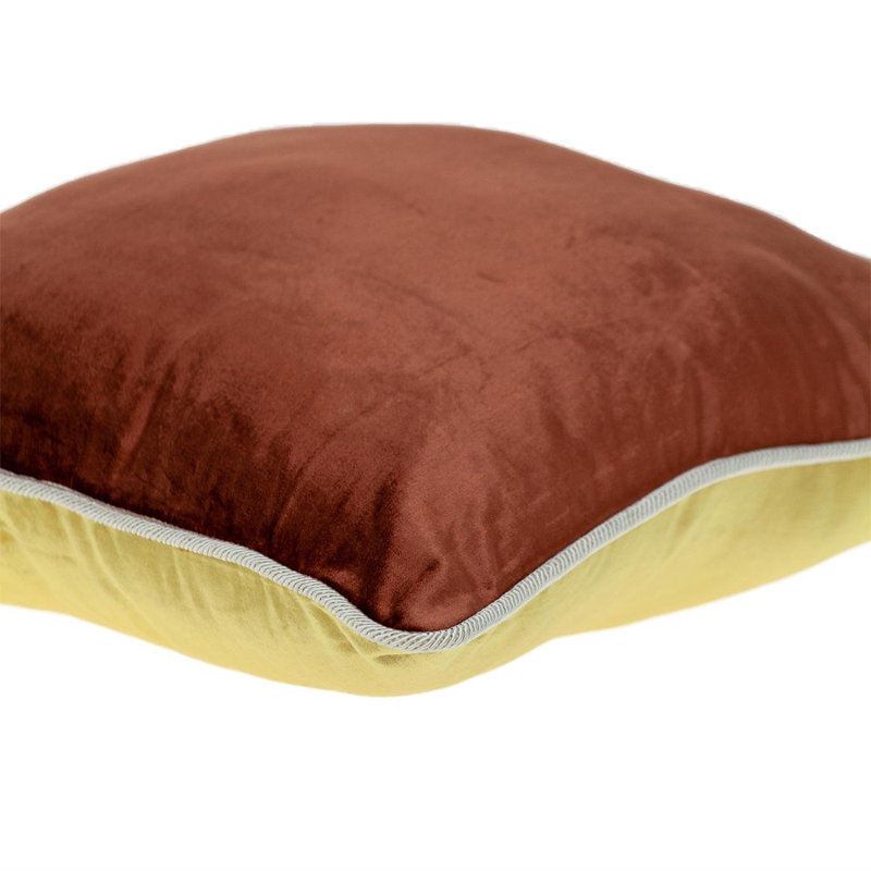 Coussin royal et turquoise, Doré / Brun