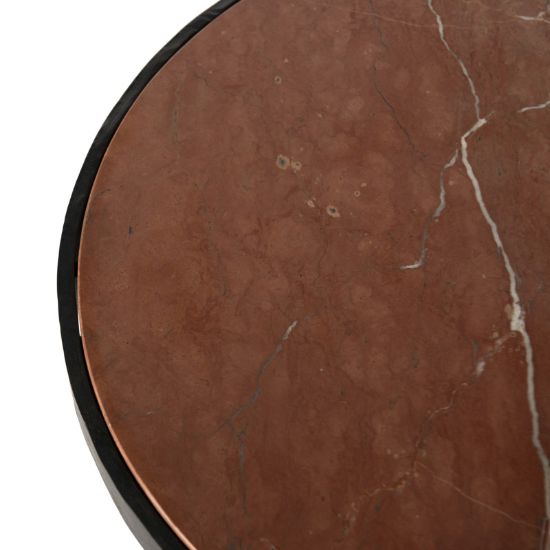 Billings End Table, Rust Top/Gray Base