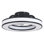 Ventilateur de plafond RVB avec lumières, ventilateur de profil bas 16,5 po Fandelier, intensité variable 3000K-6000K et plafonnier encastré moderne à DEL avec télécommande pour chambre à coucher