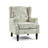 Duward Rococo Green Floral Upholstered Wingback Accent Chair with Nailhead Trim-2095511245