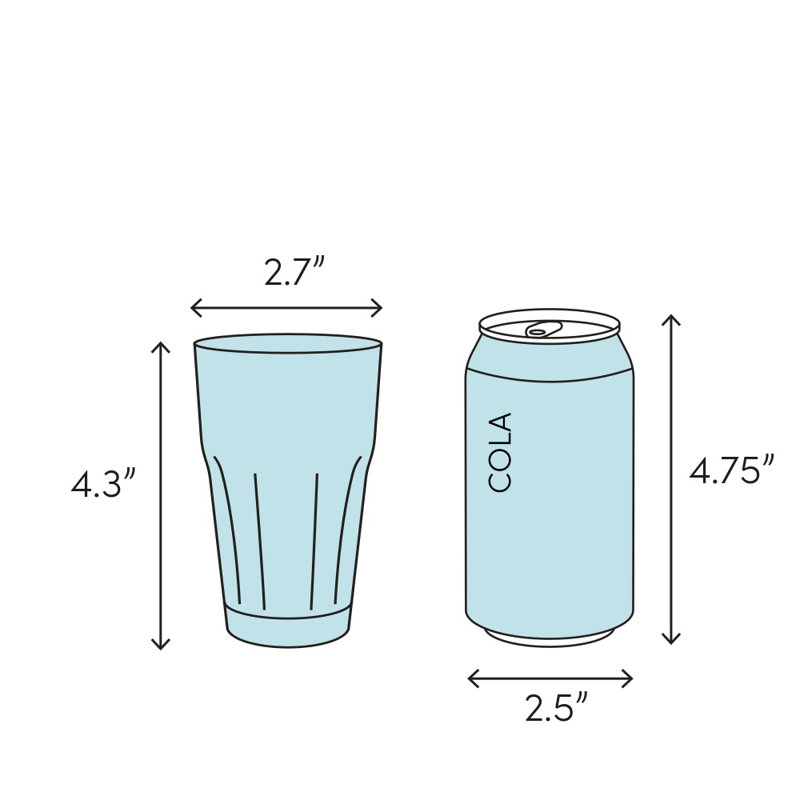 Intermezzo Blue 13 oz. Drinking Glass, 9 oz., Satin, 2 pcs