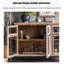 Armoire d'appoint rétro style américain en cèdre et fer forgé