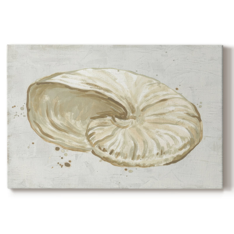 Neutre coquille Fresco I -Galerie enveloppée Cavas, 18 x 27