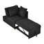 Fauteuil convertible convertible avec dossier et fauteuil inclinable avec canapé-lit et roulettes, tissu en lin moderne pour le salon pour les espaces restreints-1783857035