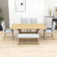 Ensemble de salle à manger, table extensible, chaises rembourrées et banc 6 pièces Emere-712588235-712588212-712588213