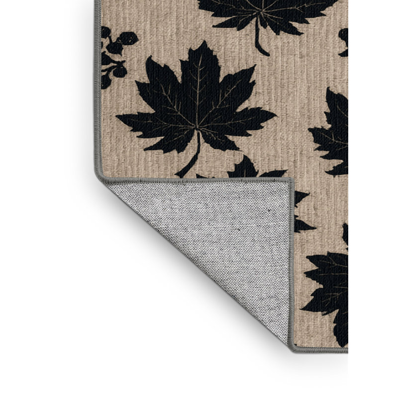  Tapis lavable à motif de fruits noirs mûre, Rectangulaire 8 pi x 12 pi