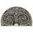 Andrene Black and White Half-moon 2-Piece Nesting Tables
