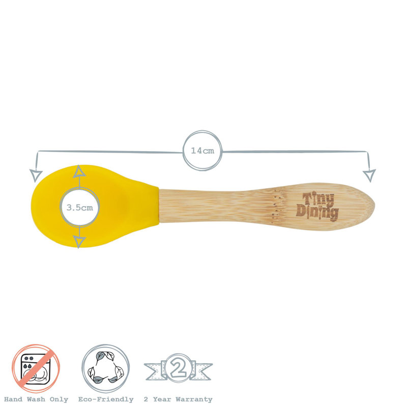 Tiny Dining - Children's Bamboo Silicone Tip Spoons - 6 Colours