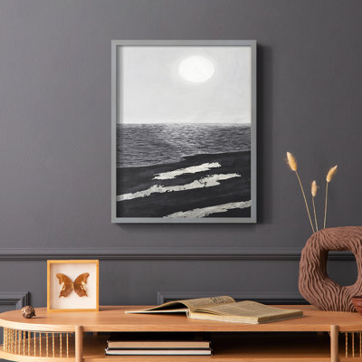 «Silver Shoreline I», reproduction encadrée - bois massif