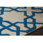 Tapis contemporain en laine touffeté blanc / bleu Davin-81816415