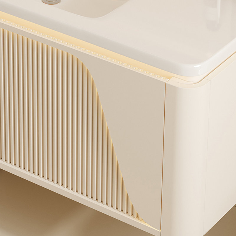 Armoire de salle de bain de style crème de luxe French Light, H 19,6 po x l 51,1 po x P 19,6 po