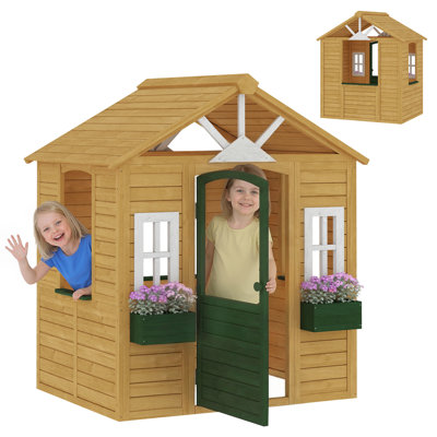 HOMCOM 97cm W x 97cm D Playhouse with Kitchen