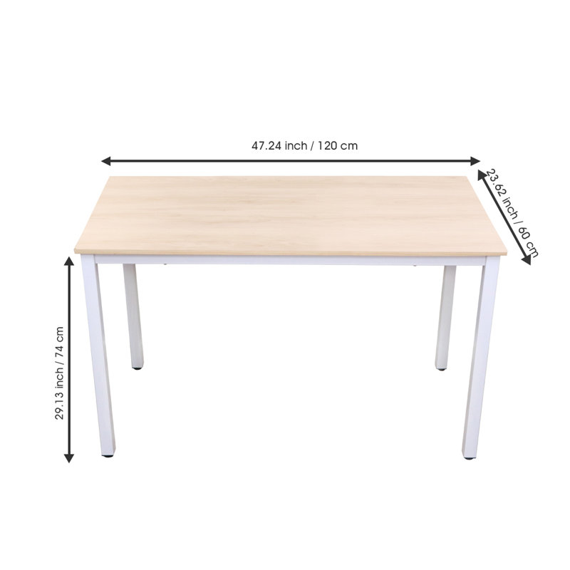 Bureau d'écriture, Plateau en bois de pommier Dural / cadre blanc