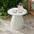 Round Patio Side Table, Metal Steel Outdoor Side Table, Patio Accent End Table-1461477999
