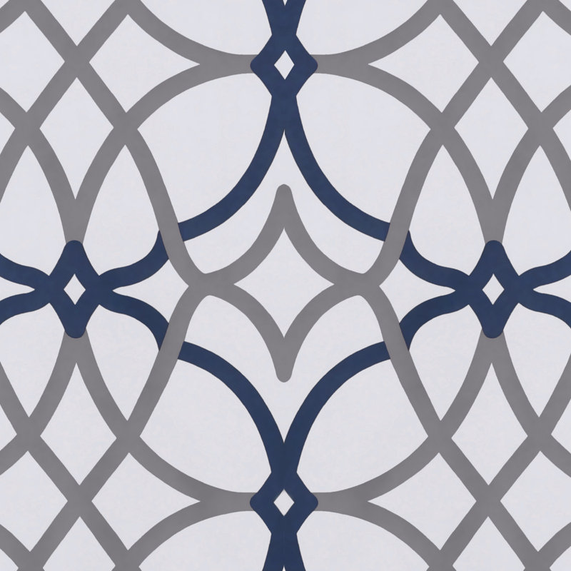 Rideaux à œillets Suwannee, L 52 po x L 108 po, Bleu marine / gris