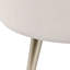 Banc rembourré en velours avec structure en métal et en bois manufacturé pour le style de la chambre à coucher - Siège de style transitionnel pour la salle à manger à la maison - 28 po, blanc