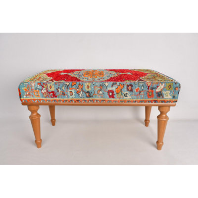 Anatolian Bench, Bohemian Bench, Ottoman Bench, Upholstered Bench, Turkish Rug Bench, Kilim Bench, Home Decor Bench, Handmade Bench