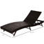 Chaise de piscine de patio avec surface entièrement rembourrée, dossier inclinable à cinq positions et structure en acier pour l'extérieur, longue de 78,75 po, nécessitant un assemblage.