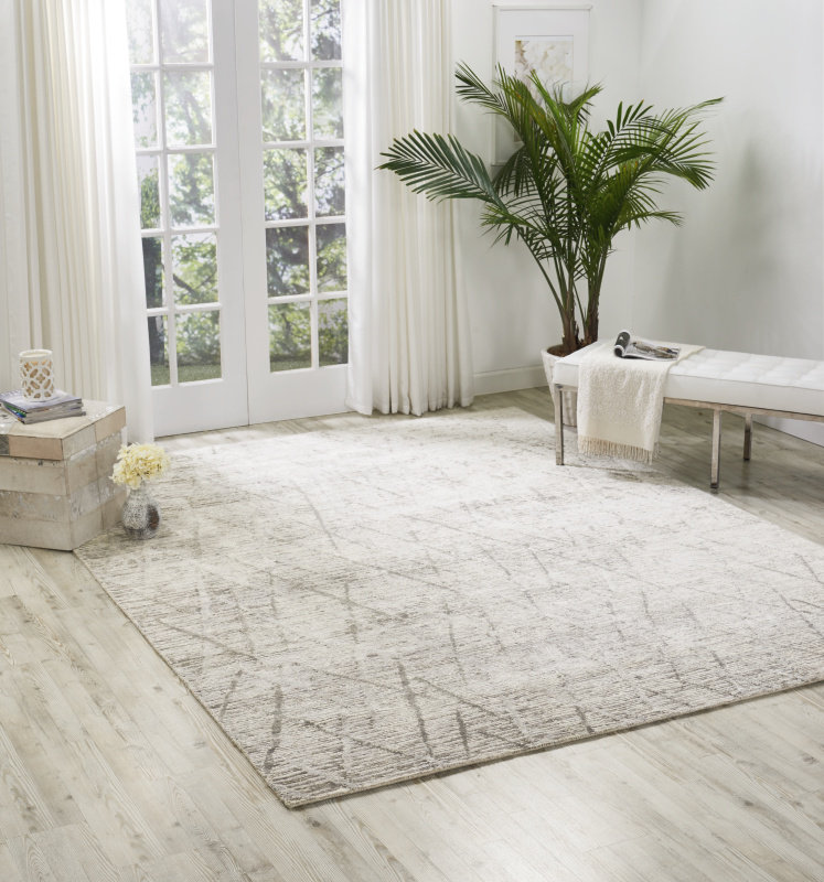 Nourison Tietsia Modern Indoor Rug, Stone, Rectangle 5'6" X 7'5"
