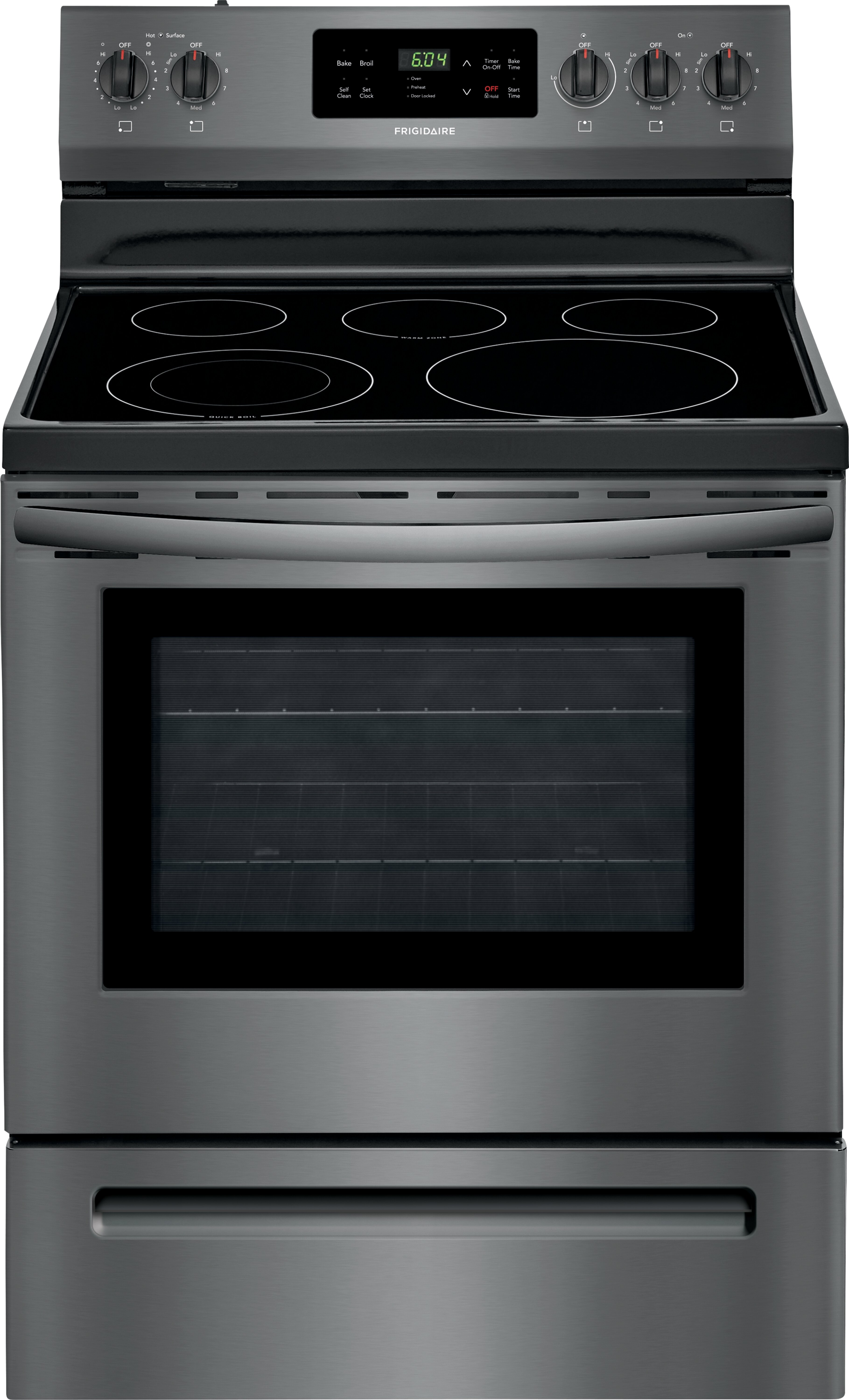 Frigidaire 24 in. 1.9 cu. ft. Convection Oven Freestanding Electric Range  with 4 Smoothtop Burners - Stainless Steel