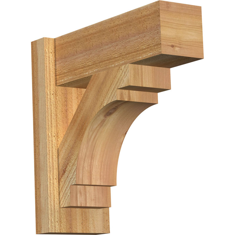 Persienne en bois Merced Block Rustic Timber, P 16 po x H 16 po, 6" W Douglas Fir (Rough Sawn)