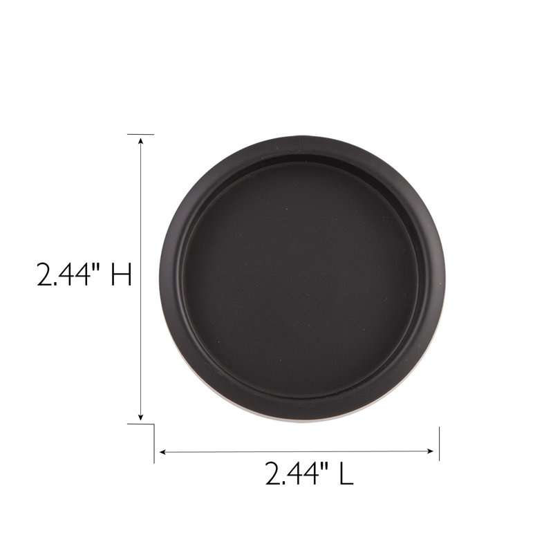 Passe-main moderne 2-1 / 8 po pour portes coulissantes, noir mat, quincaillerie de porte