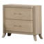 Ensemble de chambre à coucher grand lit, chêne naturel, bois blanc, ensemble de 2 pièces avec table de chevet-131014980