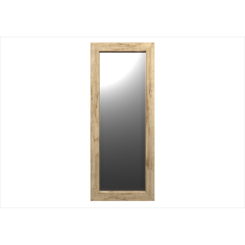 Jarel Flat Full Length Mirror, 148cm H x 60cm W, Light Brown