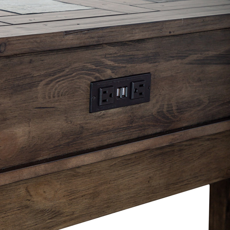 Anvita 65'' Console Table w/ Charging Station