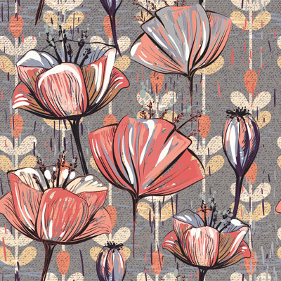 Holstein Peel & Stick Floral Roll