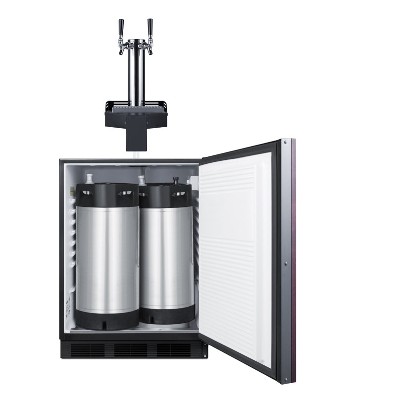 Summit Appliance 24" Wide Floating Tap Built-In  ADA-Compliant Panel Ready Cold Brew Kegerator