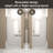 Bifold Shower Door, 32"X72", 6Mm Tempered Glass, Chrome Aluminum Frame, Explosion Proof Film