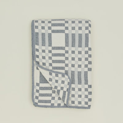 Simple Plaid Cotton Jacquard Throw Blanket