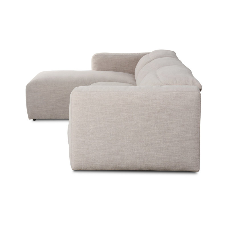 Radley 3 - Piece Upholstered Sectional, Right Hand Facing, Gray Polyester Blend