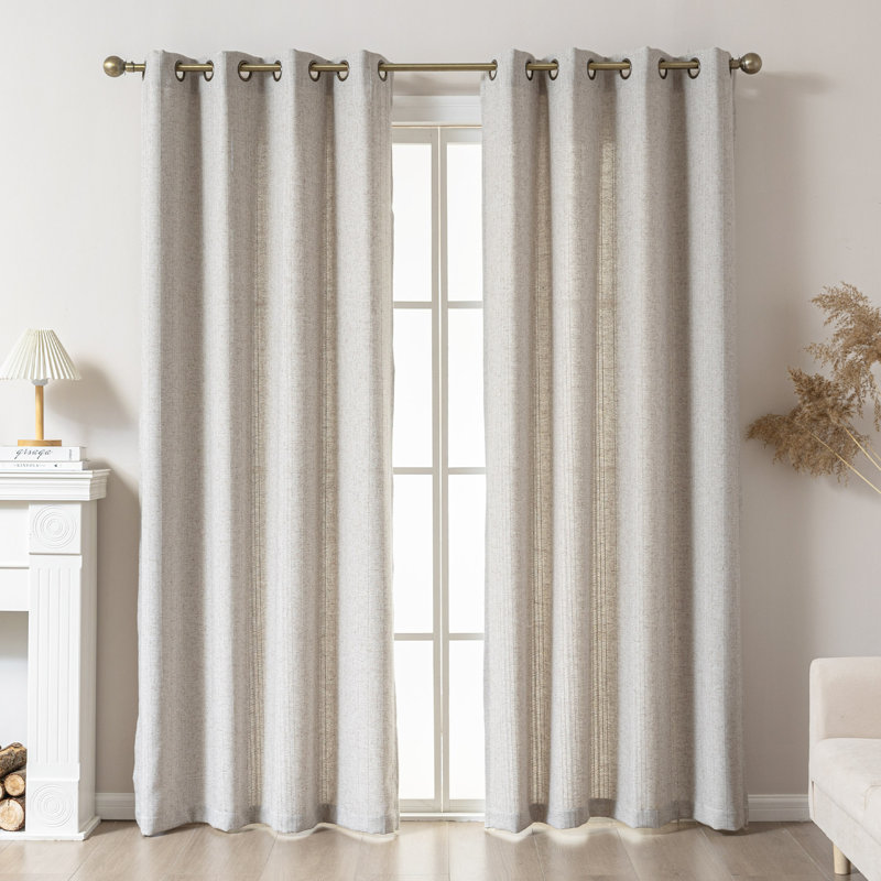 Paire de rideaux filtrant la lumière Farmhouse, L 52 po x L 96 po, Lin lin