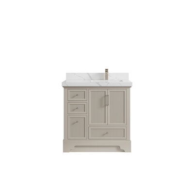 Alys 36'' Single Bathroom Vanity with Quartz Top