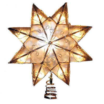 Décoration de sapin avec arabesque star Capiz