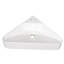 Petit lavabo de coin 22 po - Lavabo vasque mural en céramique en porcelaine blanche triangulaire, au-dessus du comptoir avec trou de robinet simple et trop-plein