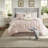 Elegant 7-piece Blush Bedding Set, Hypoallergenic Polyester, Sophisticated Bedroom Style