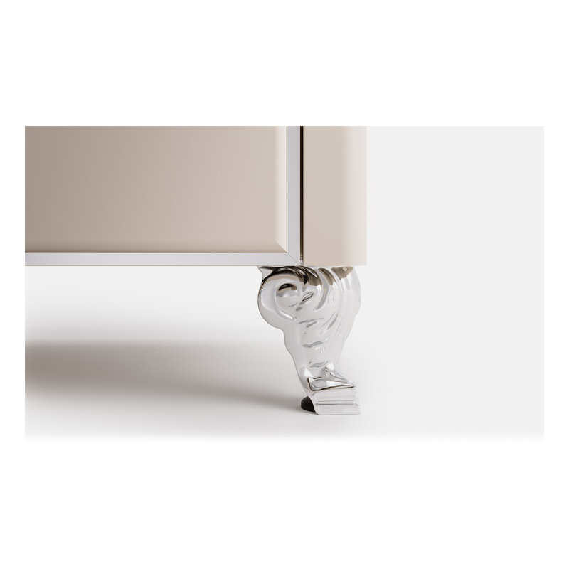 ILVE Range Burnt Scroll Foot (Brass), Chrome