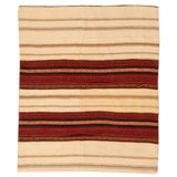 Afghan Hand Woven Wool Striped Area Rug