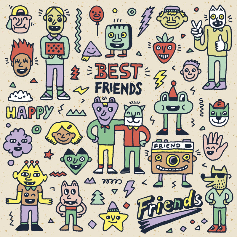 Happy Friendship Day - Wrapped Canvas Print, 30cm H x 30cm W x 3.8cm D