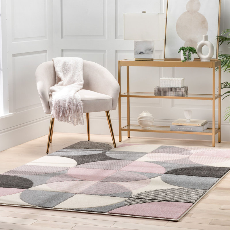 Astrid Geometric Synthetic Area Rug, Rectangle 120 x 160 cm