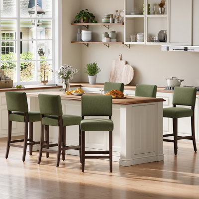 Chorro Upholstered Bar Stool with Solid Wood Frame