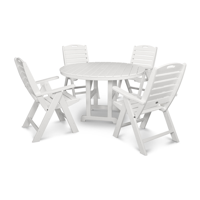 Ensemble de salle à manger 5 pièces Nautical, Blanc