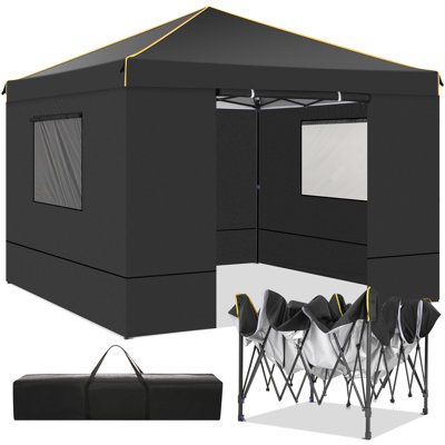 10x10 Pop Up Canopy Tent with Sidewalls and Roll-up Ventilated Windows with Mosquito net