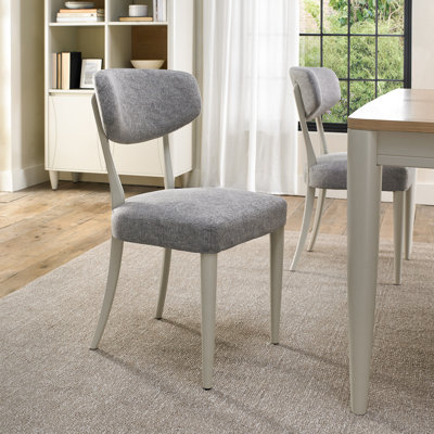 19cm H Fabric Upholstered Side Chair in Grey
