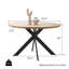 Table de salle à manger Kadison 46,4 po en MDF avec pieds en acier au carbone-1955929733